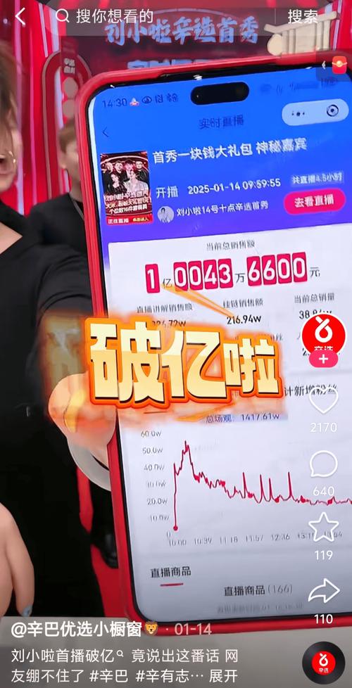 直播百亿销售额揭秘：辛巴118亿与罗永浩102亿的里程碑，如何通过选品策略实现？