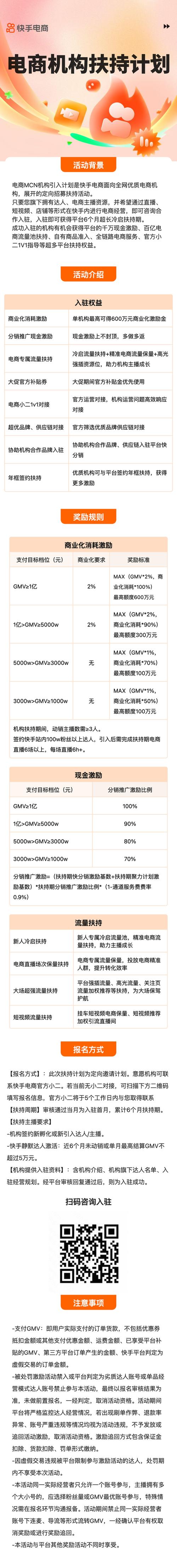 快手电商MCN机构引入计划_快手达人合作平台_入驻扶持政策