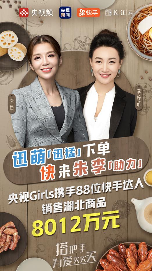 央视Girls带货首秀_快手央视频搭把手为爱买买买公益直播_实时查看快手带货数据